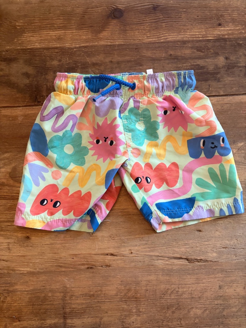 Liunic x H&M Kids 2T Swim Shorts Drawstring Character Print Pull-On Boys